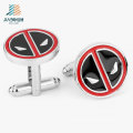 Venda quente Fábrica Fornecimento de Tinta Esmalte Dead Pool Metal Cufflink